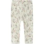 Name it Leggings - Uld - Noos - NbfWang - Snow White/Flowers And - - 1 år (80) - Leggings - Uld