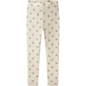 Lil´ Atelier Lil' Atelier Leggings - Uld/Modal - Slim - NmfNalu - Turtledove/ - - 5 år (110) - Leggings