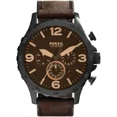 Fossil Ur - - Nate JR1487 - Brun Læder - Kvarts - Analog