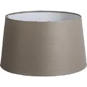 QAZQA Lampskærm i hørstof taupe rund vinklet 35/30/18