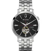 Bulova Herreur 96A199 Sort/Stål Ø41 mm