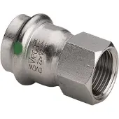 Viega Sanpress Inox overgang 22 mm x 3/4" rustfrit stål, 436629