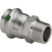 Viega Sanpress Inox overgang 22 mm x 3/4" rustfrit stål, 436490