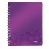 Leitz Notesbog, Esselte WOW, linjeret, A5, 80 ark, lilla