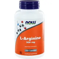 Now , L-Arginin, 500 mg, 100 Veg Capsules