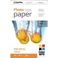 Colorway - Høj-skinnende - A4 (210 x 297 mm) - 230 g/m² - 50 ark fotopapir