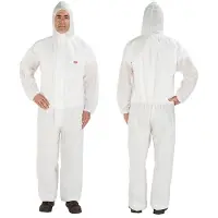 3M 4515, Hvid, 3XL, Voksen, Unisex, Lynlås, Front