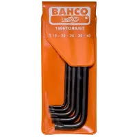 Bahco Set Of 5 Torx Allen Keys Long And Phosphated Ball Set Unbrakonøgle