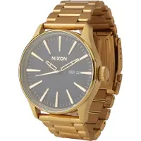 Nixon Herreur A356510-00 The Sentry SS Sort/Gul guldtonet stål Ø42