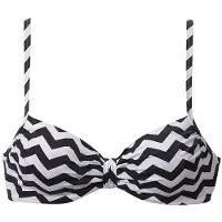 LASCANA Bikinioverdel 'Grace' sort / hvid