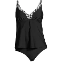 LASCANA Tankini grå / sort / hvid