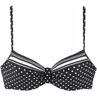 LASCANA Bikinioverdel 'Wire Merily' sort / hvid