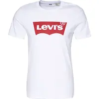 Levi's Bluser & t-shirts 'Graphic Set-In Neck T-Shirt' rød / hvid