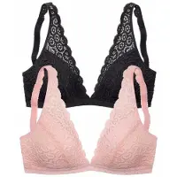 Petite fleur BH lyserød / sort