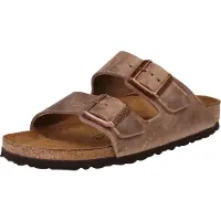 Birkenstock - Sandaler og klipklapper dame - Arizona Oiled Leather Narrow Tobacco Brown til Unisex - Størrelse 37 - Brun