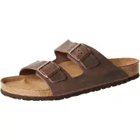 Birkenstock Birkenstocktil mænd. 52531 Sandaler Arizona Natural Leather Oiled (Regular pasform) (43), Læder, Brun, Fast, Ingen, Casual