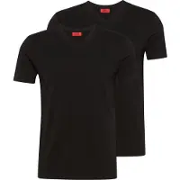 HUGO HUGOtil mænd. 50325417 Pakke 2 T-shirts Peak Collar sort (S), Casual, Bomuld, Korte ærmer, Bæredygtig