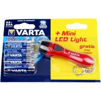 Varta High Energy, Engangsbatteri, AA, Alkaline, 1,5 V, 8 stk, Blå, Metallic