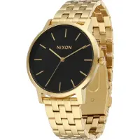 Nixon Herreur A10572042-00 Sort/Gul guldtonet stål Ø40 mm
