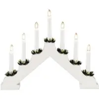 Konstsmide Elektrisk Julestage Hvid træ 7 lys 30cm 2262-210 Modsvarer: N/A