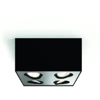 Philips WarmGlow LED Box lofts-/vægspot x 4, Overflade spotlys, Ikke-udskiftelig pære(r), 4 pære(r ), LED, 18 W, 2700 K