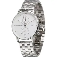 Kapten & Son Analogt ur 'Chrono Silver Steel' sølv