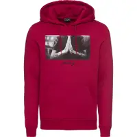 Mister tee Sweatshirt 'Pray' grå / rubinrød