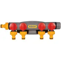 Hozelock 2150, Tap stik, 3/4, PVC, Grå, Rød, Gul