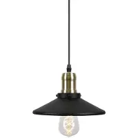 Globen Lighting Disc pendel lampe mini Matte black-brushed brass