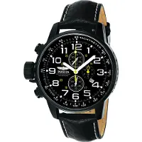Invicta Herreur 3332 Force Lefty Sort/Læder Ø46 mm