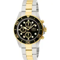 Invicta Herreur 1772 Pro Diver Sort/Guldtonet stål Ø43 mm