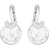 Swarovski Øreringe 'Bella' sølv / hvid