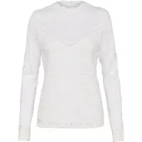 Vila Stasia Lace Langærmet T-shirt Med Høj Hals