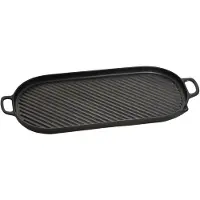 Ronneby Bruk Rondo grillplade 23x47 cm med håndtag og hældetud