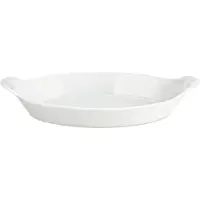 Pillivuyt serveringstallerken, oval, hvid 28x16 cm