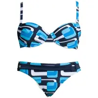 Kangaroos Bikini himmelblå / sort / hvid