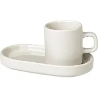 Blomus Pilar espressokop med underkop – 2 stk. Moonbeam