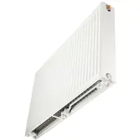 Thermrad Radiator Super8 Compact 21. 70/40/20 - 1033W, HxB: 700x1200 mm, med 8 anboringer inkl. Bæringer, luftskrue-prop.