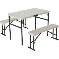 Lifetime Ultra-resistant Folding With 2 Benches Set Uv100 106x61x74 Cm Bord