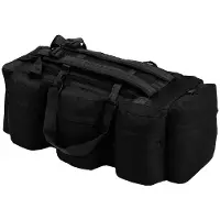 vidaXL duffeltaske i militærstil 85 l sort