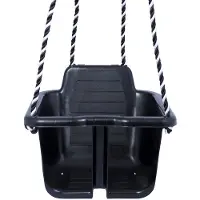 Plasto Baby swing with ropes, black