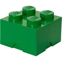 LEGO Storage Brick 4 - Opbevaringsboks - mørkegrøn