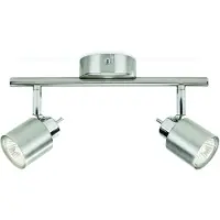 Philips Essentials Meranti lofts-/vægspot, 2x, Overflade spotlys, GU10, 2 pære(r ), LED, 220-240 V, Krom