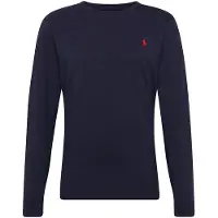 Ralph Lauren Polo Ralph Laurentil mænd. 710671468024 Custom Slim Fit marineblå jersey t-shirt (XL), Casual, Bomuld, Lange ærmer