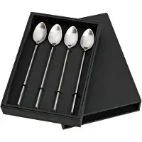 Broste Copenhagen Sletten ske lang 4-pak Full satin forged