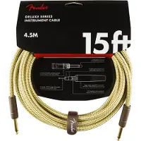 Fender Deluxe 15 Fod Langt Lige Instrumentkabel Tweed