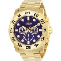 Invicta Herreur 22228 Pro Diver Blå/Gul guldtonet stål Ø50 mm