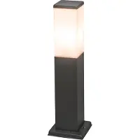 QAZQA Moderne udendørs stolpe 45 cm mørkegrå med opal IP44 - Malios