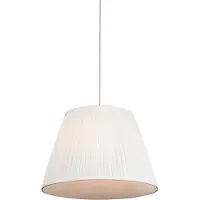 QAZQA Retro pendellampe creme 45 cm - Plisse