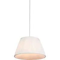 QAZQA Retro pendellampe hvid 35 cm - Plisse